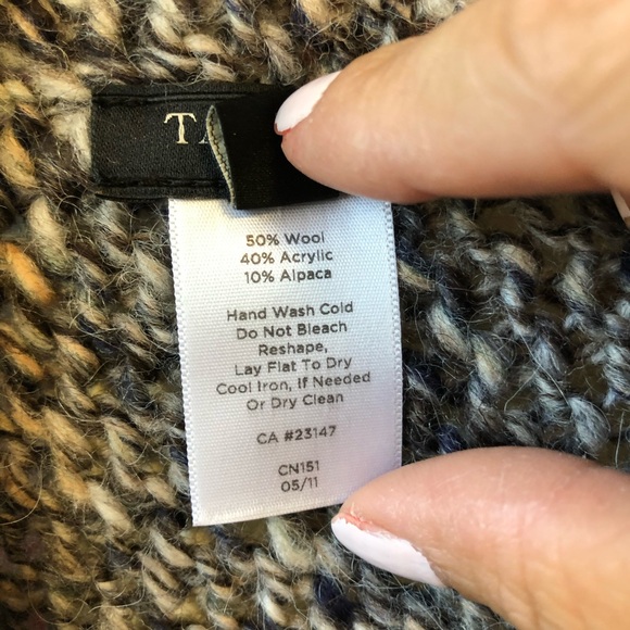 Talbots Drape Open Front Cardigan Wool blend Small - Picture 6 of 8